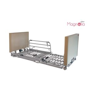 Letto da degenza elettrico in legno Ultralow modello Magnolia Moretti MP420 con sponde abbassate