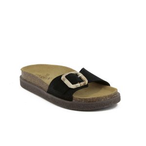 Pantofola Donna PAN10206 – Camoscio e Suola in Sughero