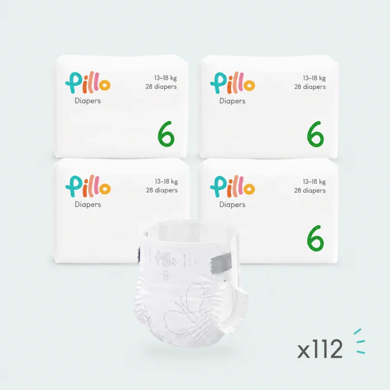 Pillo Baby Pannolino XL Taglia 6 da 13 a 18 kg confezione da 112 pannolini