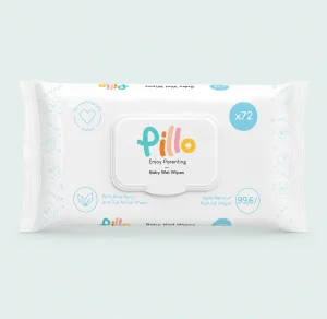 Salviette Baby Pillo 72 pezzi con Aloe Vera Bio e Avena Bio - 99,6% ingredienti di origine naturale